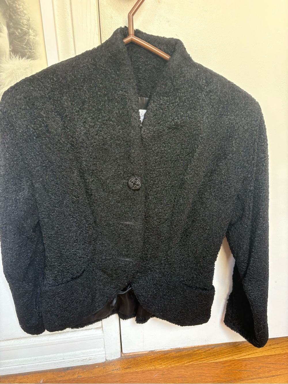Joseph Pour La Ville Women’s Black Boucle 3 Button Jacket Size Fr36